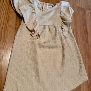 Zara Girls Beige Dress